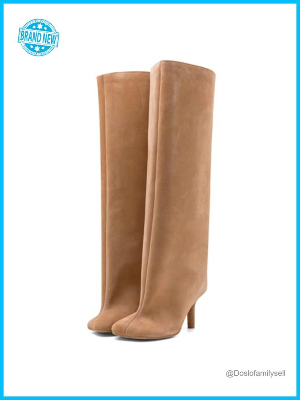 Women's Square Toe Kitten Heel Knee High Pull On Boots